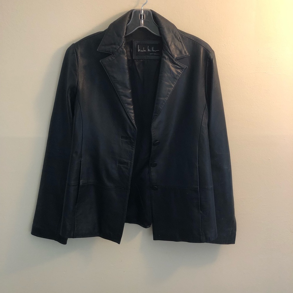 Nicole Miller leather jacket - Picture 2 of 9